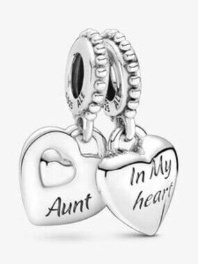Pandora Aunt & Niece Split Heart Dangle Charm
